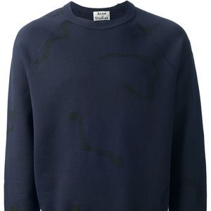 Acne Studios College Camo crewneck, Size Large